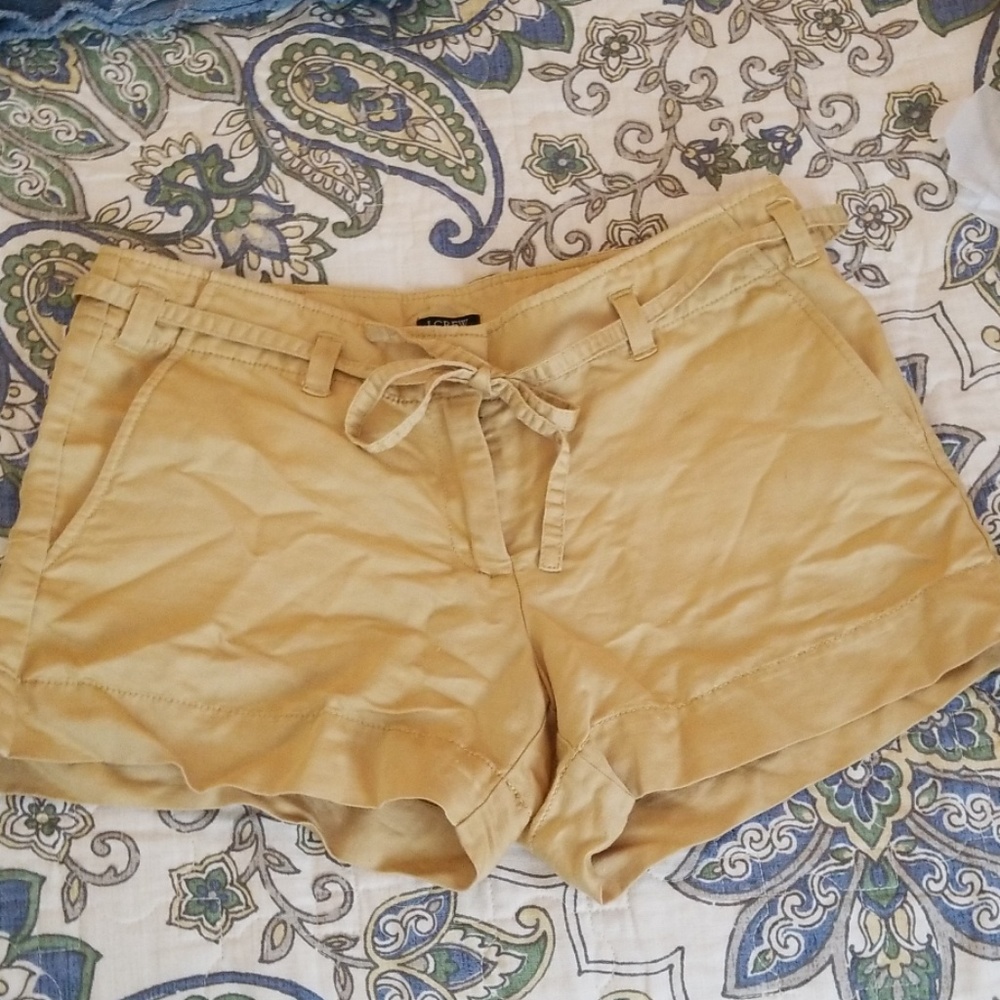 J.Crew mustard colored shorts city fit